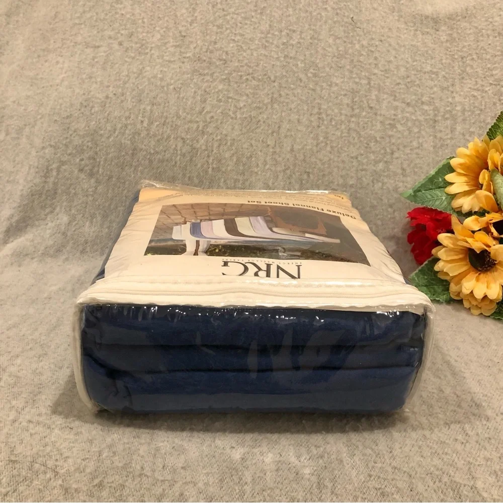NWT - Royal Blue Massage Table NRG Deluxe Flannel Sheet Set